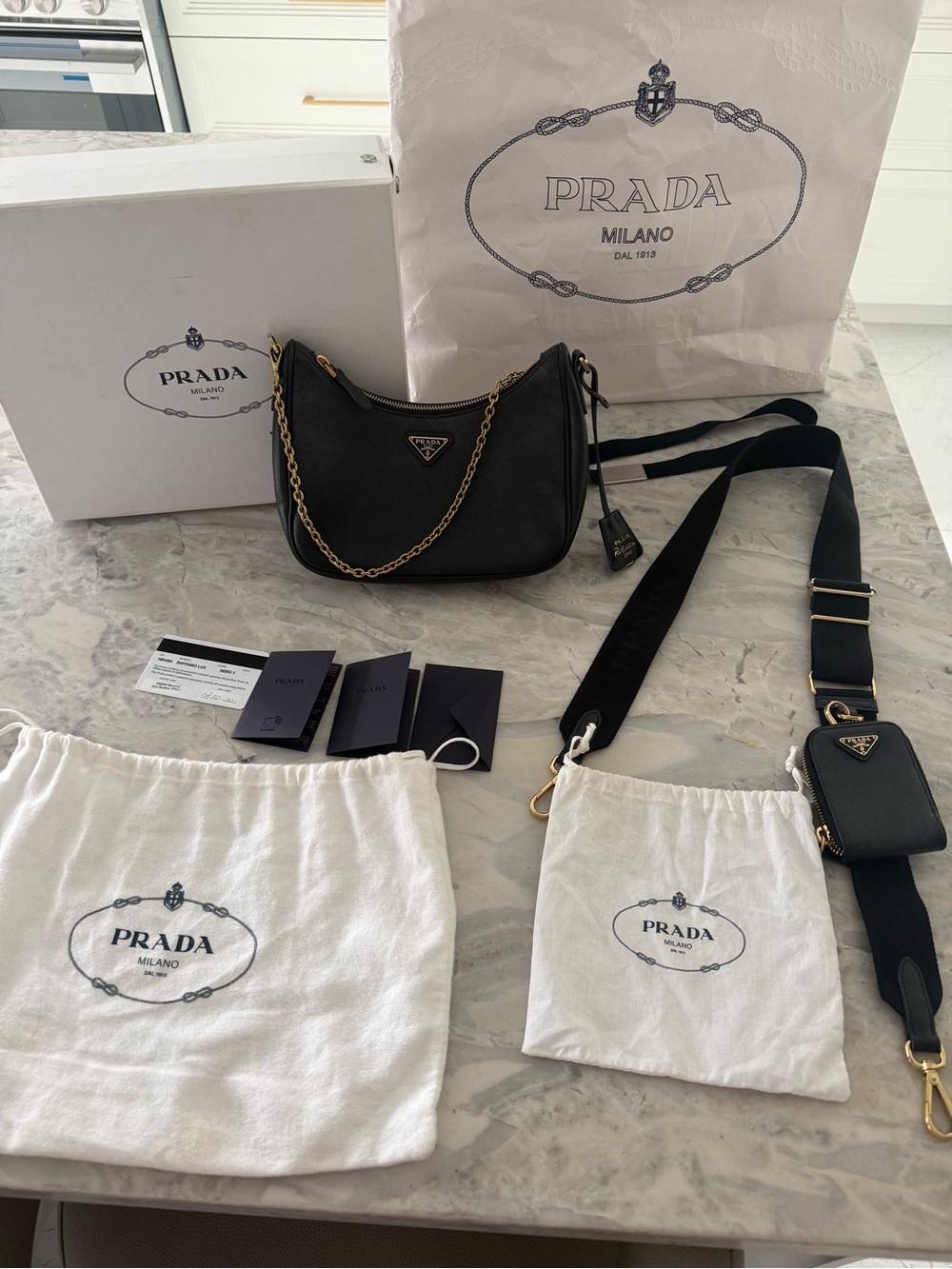 Authentic Preloved Prada Re-Edition 2005 Saffiano Leather Bag